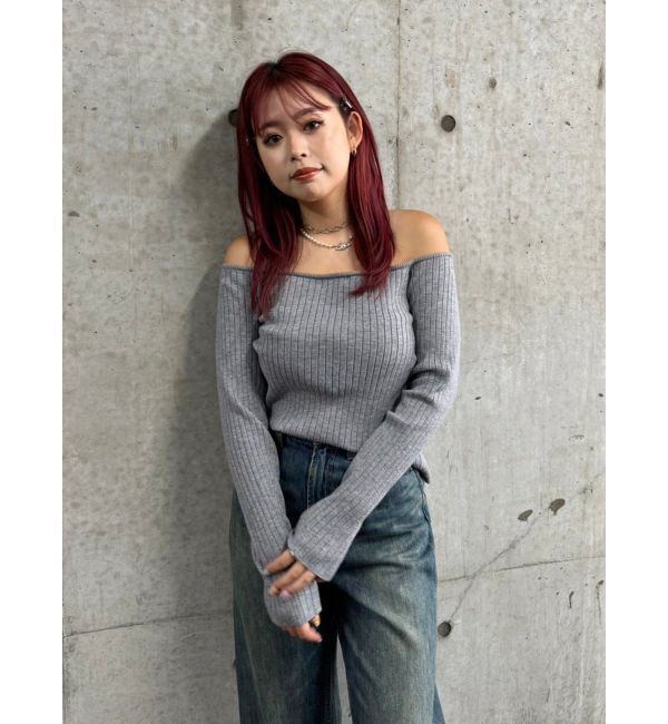 EVRIS「2WAYリボンデザインタイトニットトップス」|ニット・セーター|