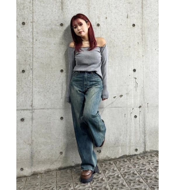 EVRIS「2WAYリボンデザインタイトニットトップス」|ニット・セーター|