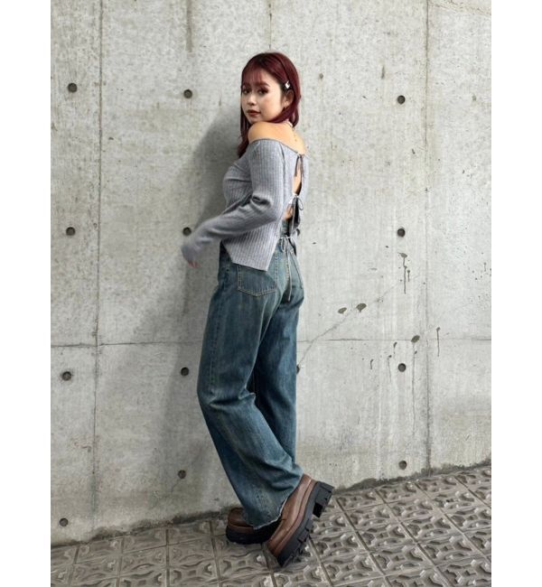 EVRIS「2WAYリボンデザインタイトニットトップス」|ニット・セーター|