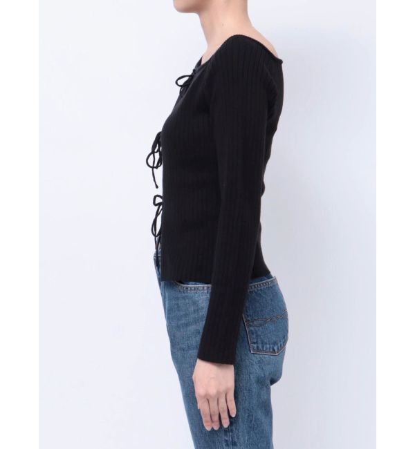 EVRIS「2WAYリボンデザインタイトニットトップス」|ニット・セーター|