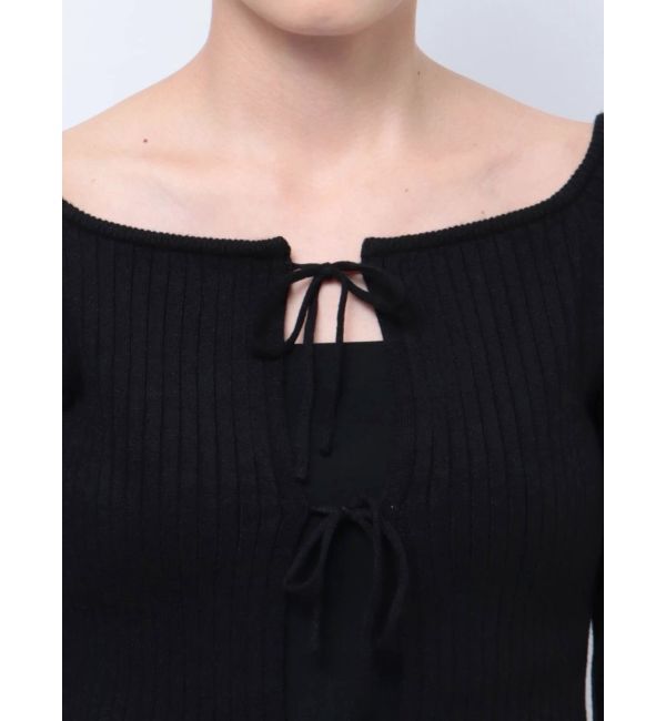 EVRIS「2WAYリボンデザインタイトニットトップス」|ニット・セーター|