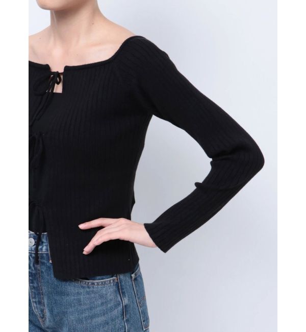EVRIS「2WAYリボンデザインタイトニットトップス」|ニット・セーター|