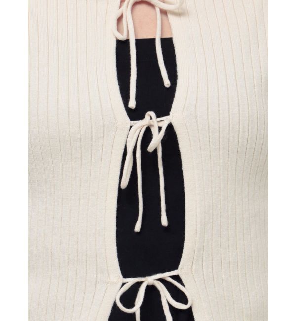 EVRIS「2WAYリボンデザインタイトニットトップス」|ニット・セーター|