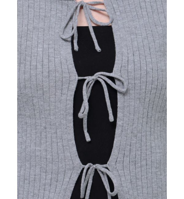 EVRIS「2WAYリボンデザインタイトニットトップス」|ニット・セーター|