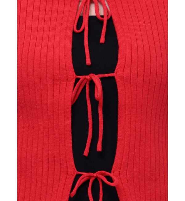 EVRIS「2WAYリボンデザインタイトニットトップス」|ニット・セーター|