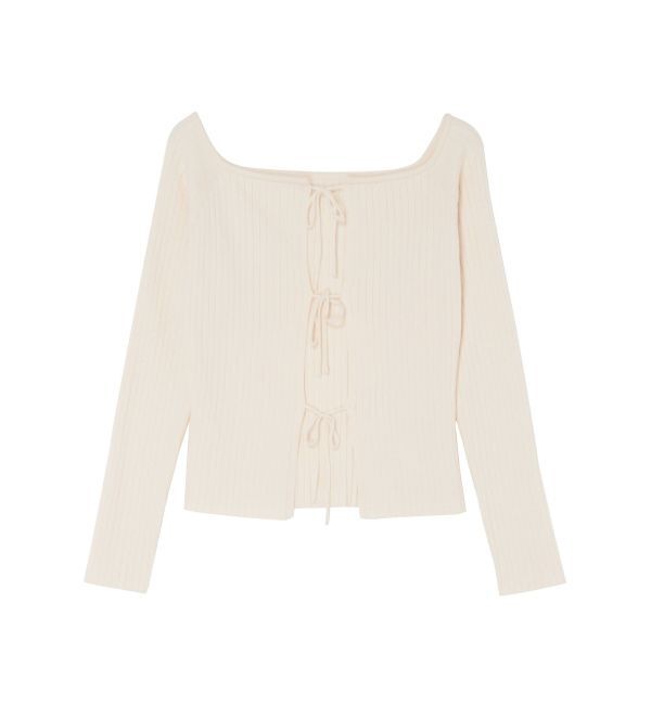 EVRIS「2WAYリボンデザインタイトニットトップス」|ニット・セーター|