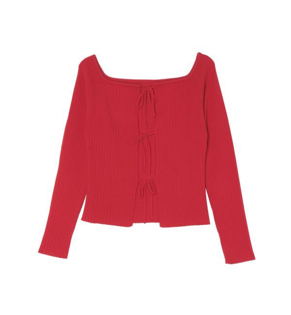 EVRIS「2WAYリボンデザインタイトニットトップス」|ニット・セーター|