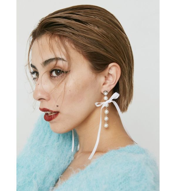 EVRIS「RIBBON PEARLピアス」|ピアス|