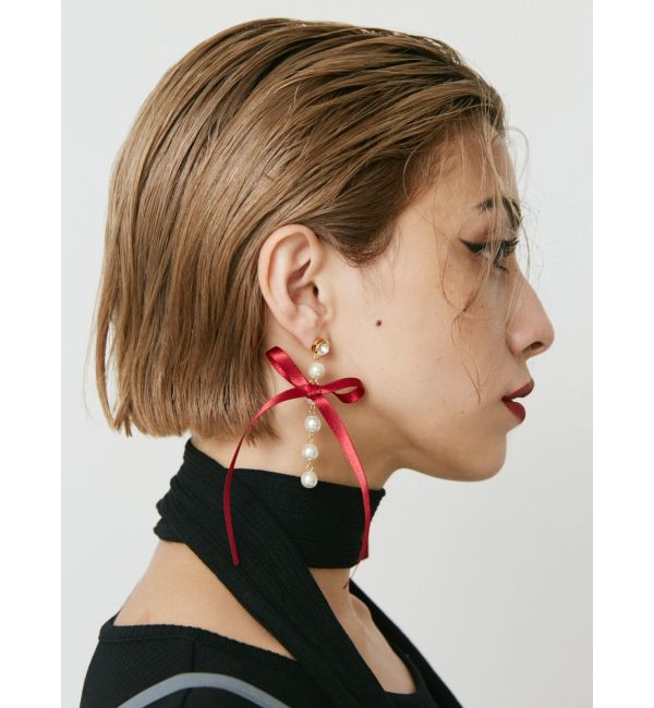 EVRIS「RIBBON PEARLピアス」|ピアス|