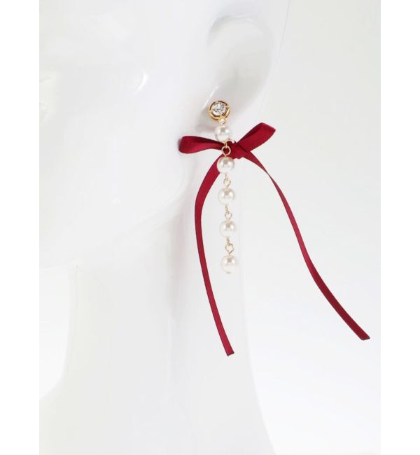EVRIS「RIBBON PEARLピアス」|ピアス|