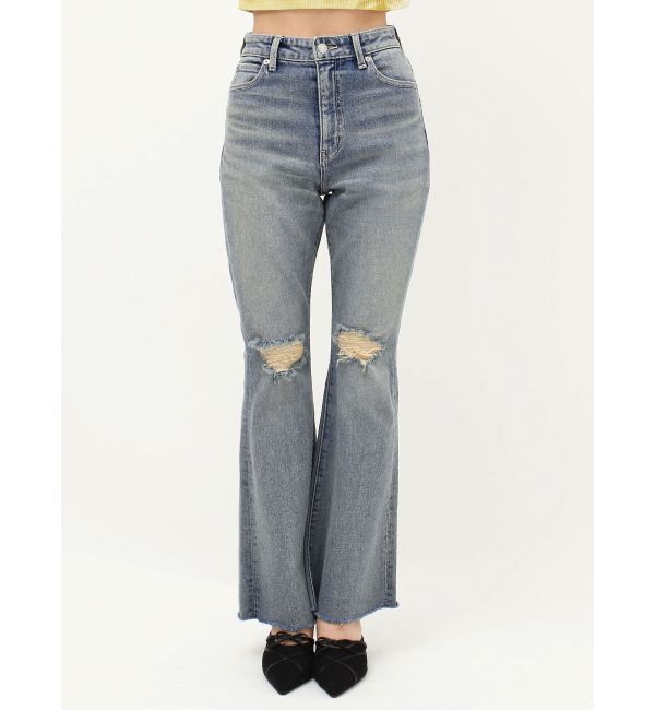 EVRIS「スリムフレアダメージデニムパンツ」|デニム|