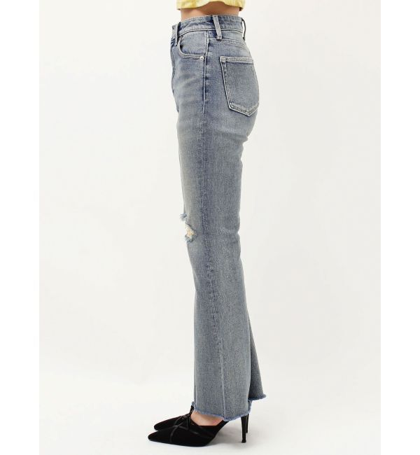 EVRIS「スリムフレアダメージデニムパンツ」|デニム|