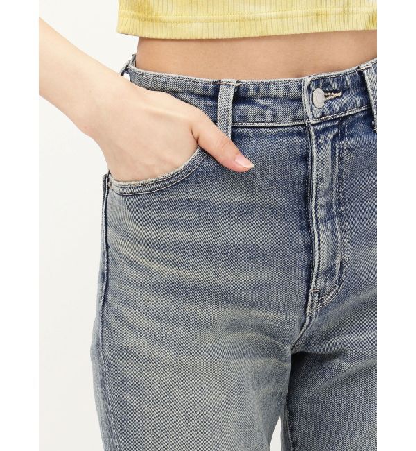 EVRIS「スリムフレアダメージデニムパンツ」|デニム|