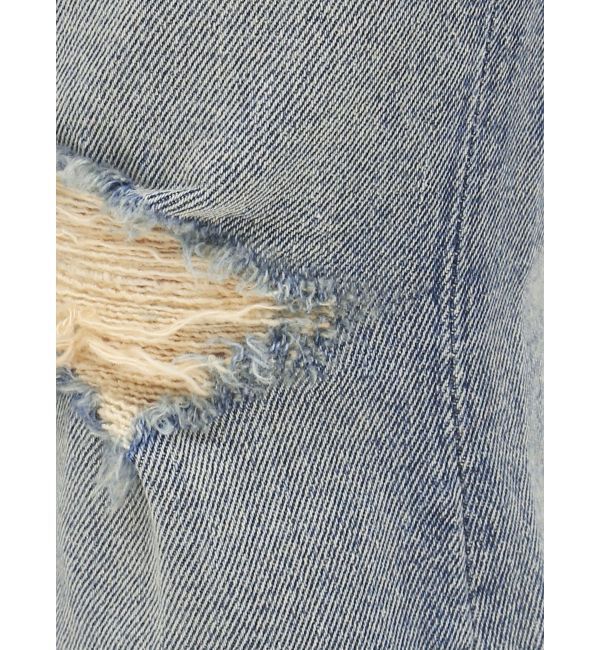 EVRIS「スリムフレアダメージデニムパンツ」|デニム|