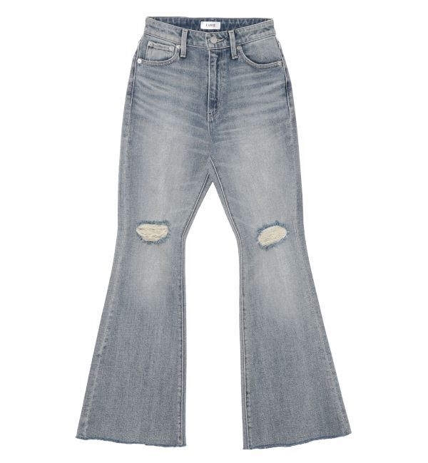 EVRIS「スリムフレアダメージデニムパンツ」|デニム|