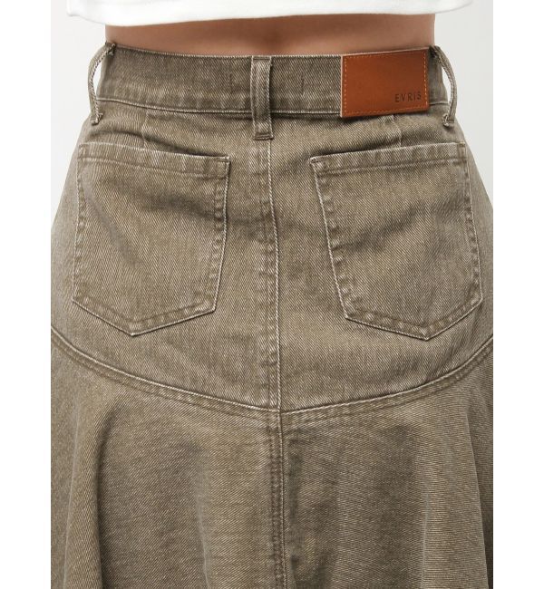 EVRIS「ランダムヘムミディーデニムスカート」|スカート|