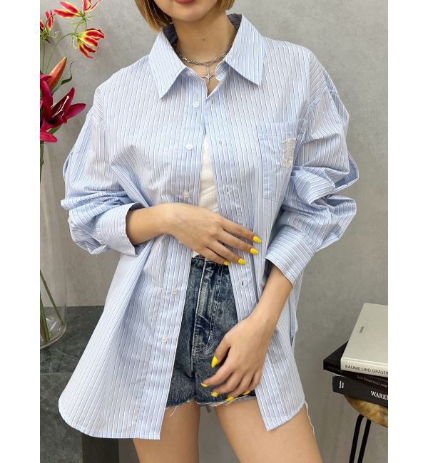 EVRIS「E emblemオーバーサイズシャツ」|シャツ・ブラウス|