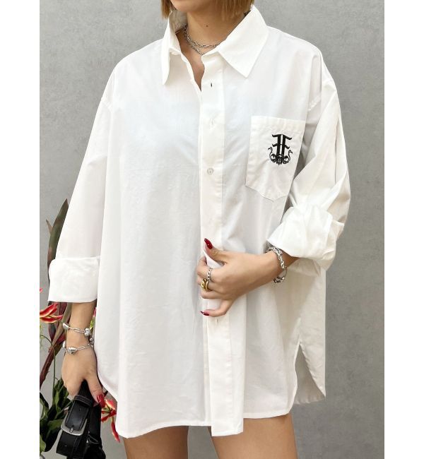 EVRIS「E emblemオーバーサイズシャツ」|シャツ・ブラウス|