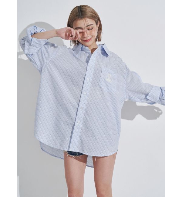 EVRIS「E emblemオーバーサイズシャツ」|シャツ・ブラウス|