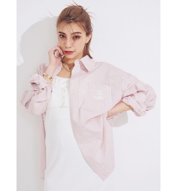 EVRIS「E emblemオーバーサイズシャツ」|シャツ・ブラウス|