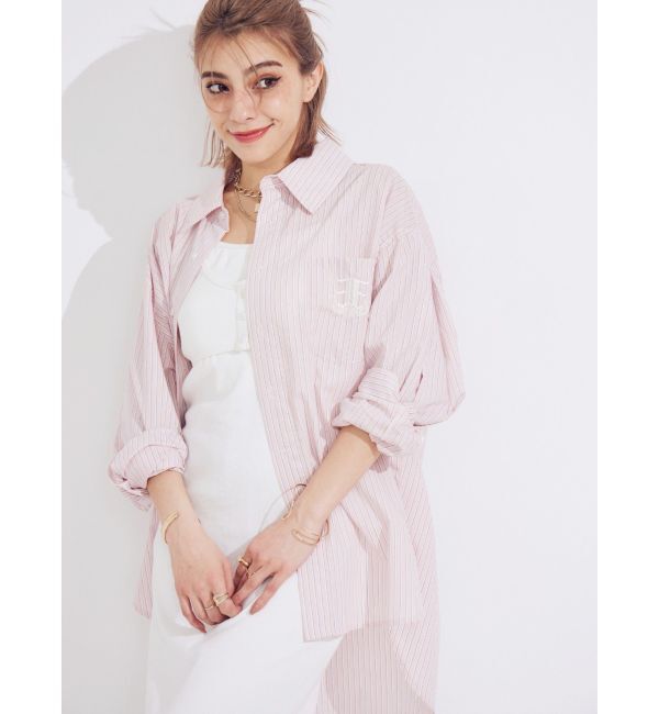 EVRIS「E emblemオーバーサイズシャツ」|シャツ・ブラウス|