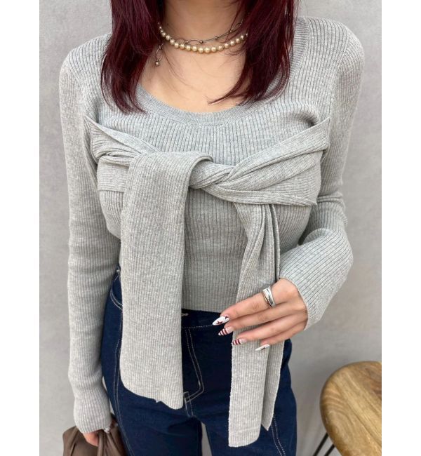 EVRIS「リボンデザインニットトップス」|ニット・セーター|