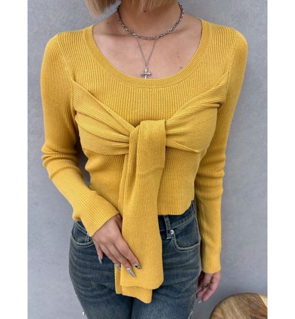 EVRIS「リボンデザインニットトップス」|ニット・セーター|