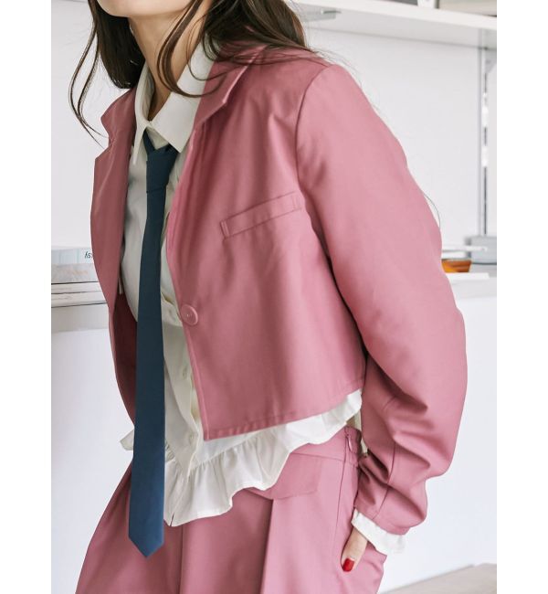 jouetie「クロップドジャケット【セットアップ対応】」|テーラードジャケット|