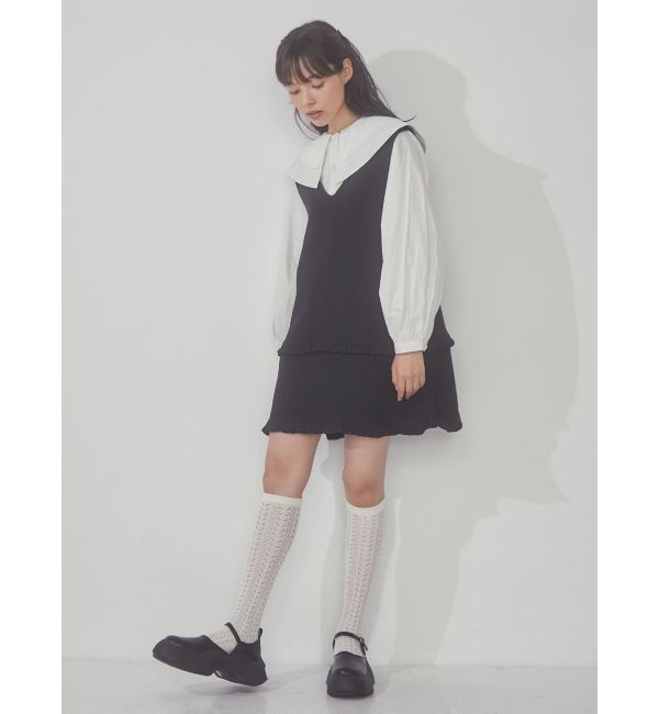 merry jenny「ツイードミニジャンスカ」|ジャンパースカート|