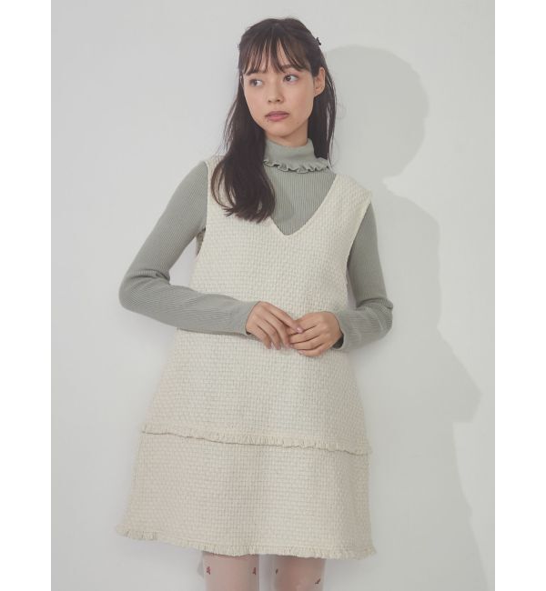 merry jenny「ツイードミニジャンスカ」|ジャンパースカート|