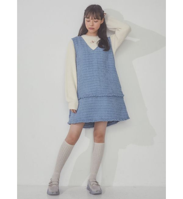 merry jenny「ツイードミニジャンスカ」|ジャンパースカート|