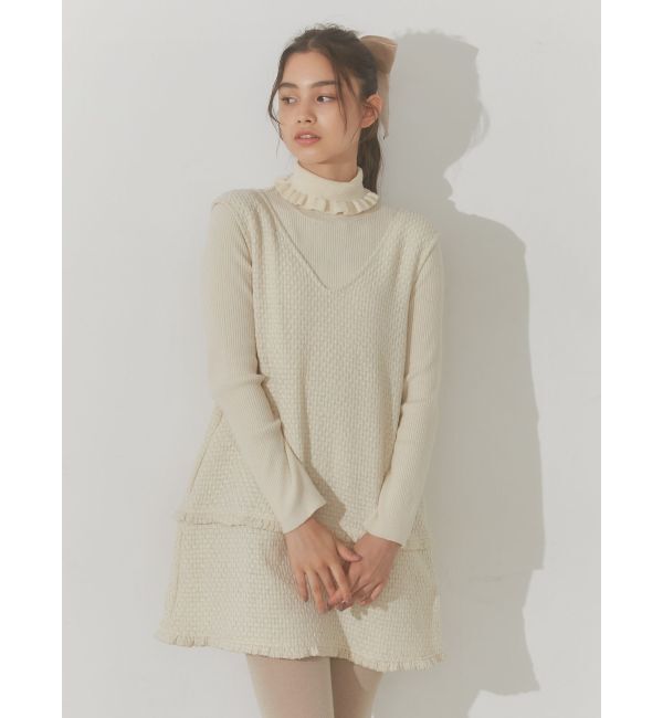 merry jenny「ツイードミニジャンスカ」|ジャンパースカート|