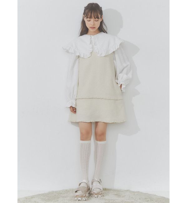 merry jenny「ツイードミニジャンスカ」|ジャンパースカート|