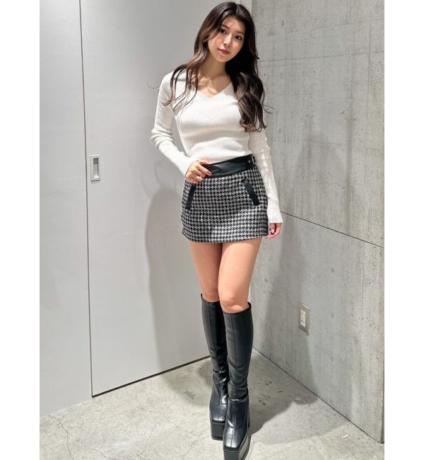 GYDA「ストレッチチャンキーブーツ」|ロングブーツ|