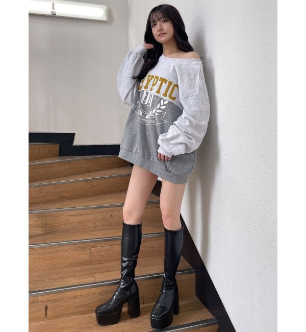 GYDA「ストレッチチャンキーブーツ」|ロングブーツ|