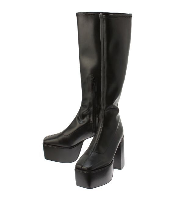 GYDA「ストレッチチャンキーブーツ」|ロングブーツ|