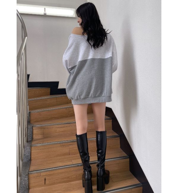 GYDA「ストレッチチャンキーブーツ」|ロングブーツ|