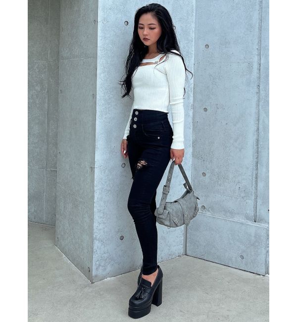 GYDA「チャンキーヒールローファーパンプス」|パンプス|