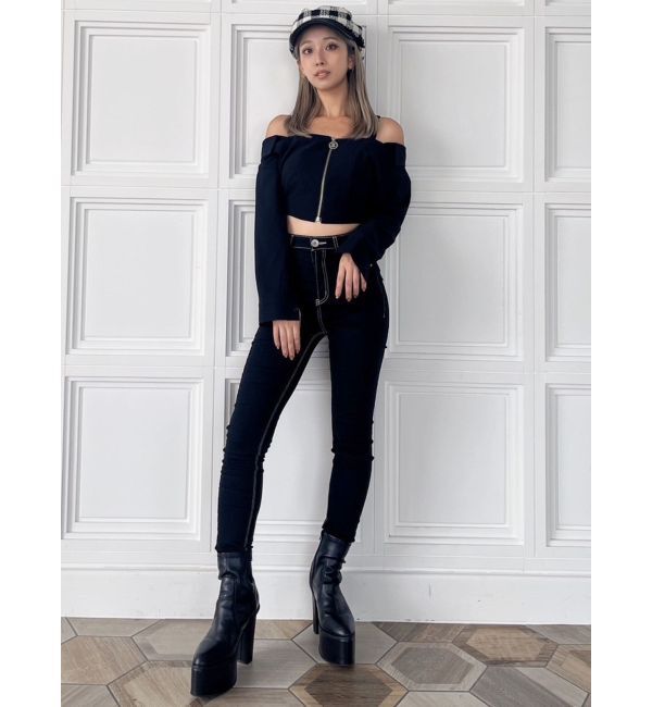 GYDA「Symmetry GYDAオフショルシャツブラウス」|シャツ・ブラウス|