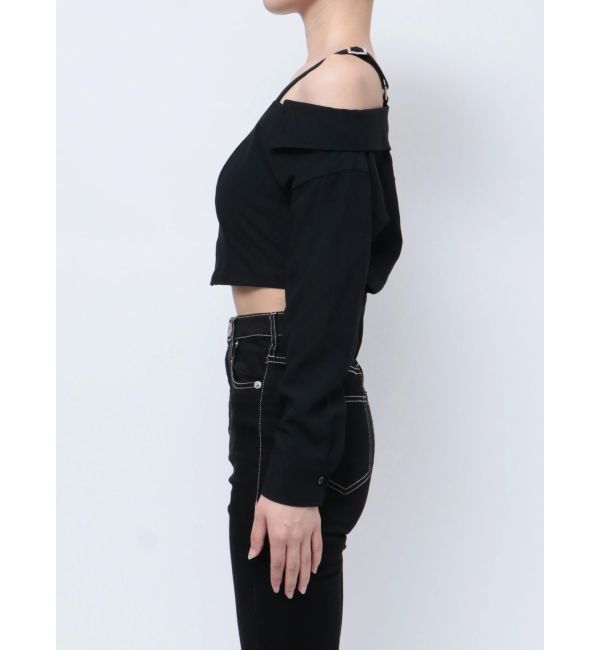 GYDA「Symmetry GYDAオフショルシャツブラウス」|シャツ・ブラウス|