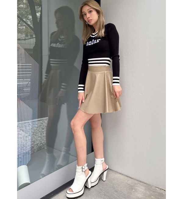 GYDA「molar Vネックニットトップス」|ニット・セーター|