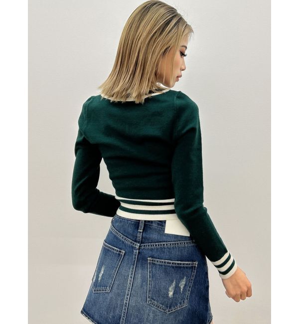 GYDA「molar Vネックニットトップス」|ニット・セーター|