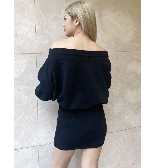 GYDA「GDドッキングオフショルスウェットワンピース」|ワンピース|