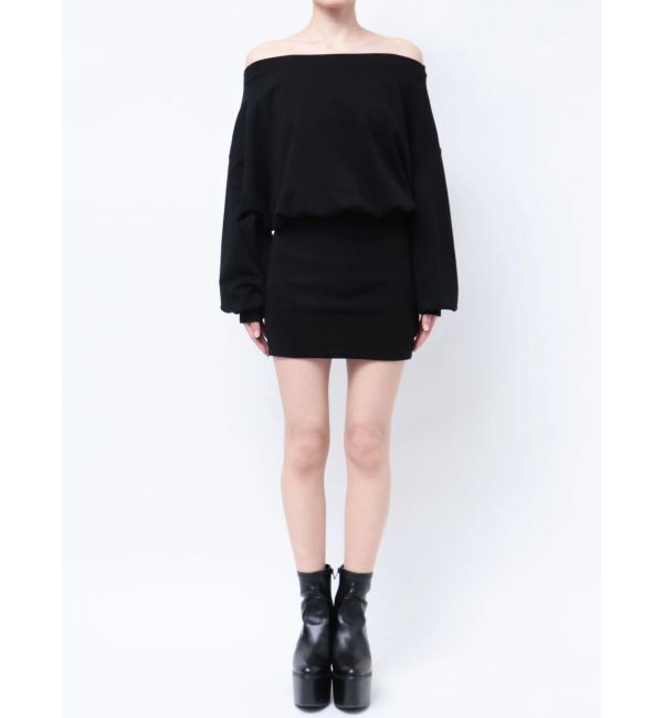 GYDA「GDドッキングオフショルスウェットワンピース」|ワンピース|