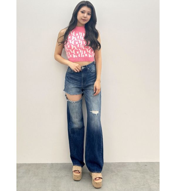 GYDA「GYDAジャカードアメスリニットトップス」|ニット・セーター|