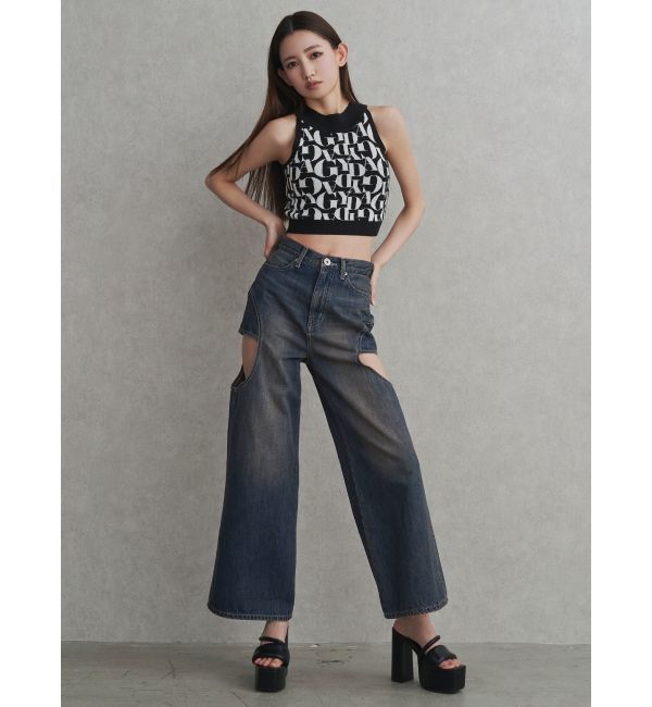 GYDA「GYDAジャカードアメスリニットトップス」|ニット・セーター|