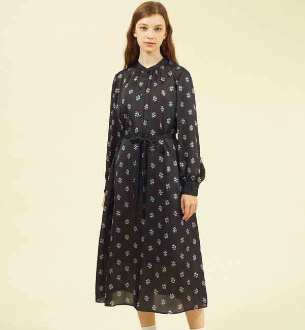 MACKINTOSH PHILOSOPHY「クロッカスプリントワンピース」|ワンピース|ブラック