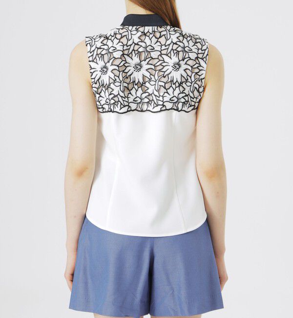  「エンブロイダリーレースノースリーブ」|シャツ・ブラウス|