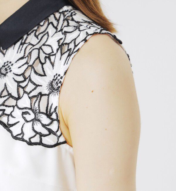  「エンブロイダリーレースノースリーブ」|シャツ・ブラウス|