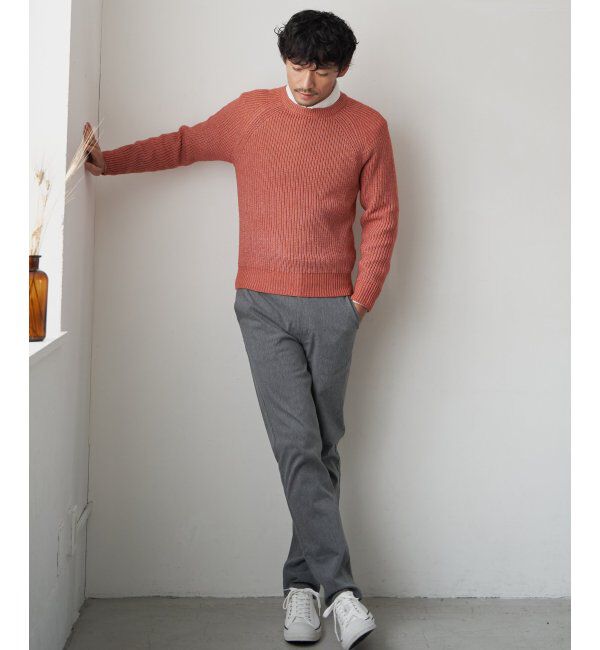 ikka「【洗える/抗菌防臭】抗菌畦クル－ネックニット」|プルオーバー|